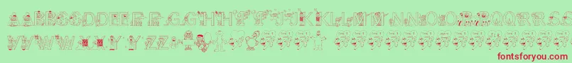 FlSesameStreet Font – Red Fonts on Green Background