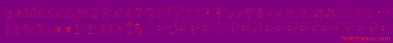 FlSesameStreet Font – Red Fonts on Purple Background