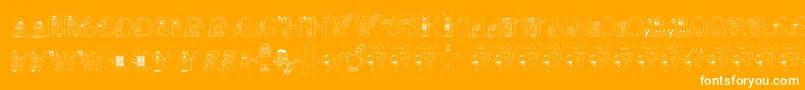 FlSesameStreet Font – White Fonts on Orange Background