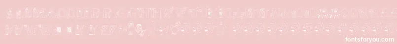 FlSesameStreet Font – White Fonts on Pink Background