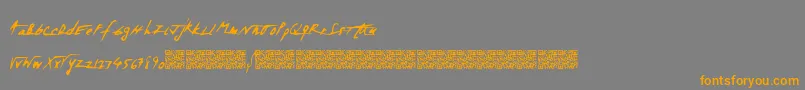 Spacezombie Font – Orange Fonts on Gray Background