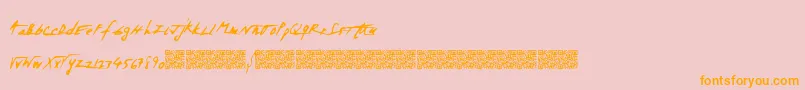 Spacezombie Font – Orange Fonts on Pink Background