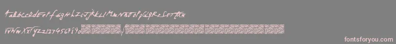 Spacezombie Font – Pink Fonts on Gray Background