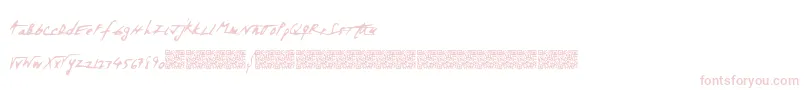 Spacezombie Font – Pink Fonts on White Background