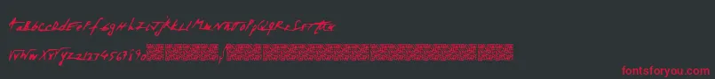 Spacezombie Font – Red Fonts on Black Background