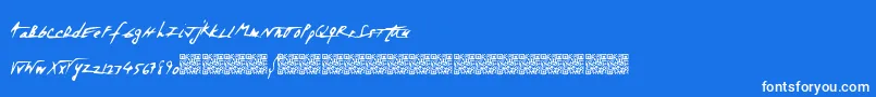 Spacezombie Font – White Fonts on Blue Background