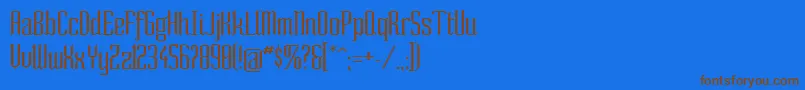 SoNormal-Schriftart – Braune Schriften auf blauem Hintergrund