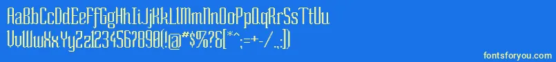 フォントSoNormal – 黄色の文字、青い背景