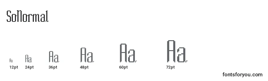 SoNormal Font Sizes