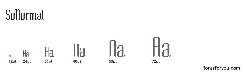 Размеры шрифта SoNormal