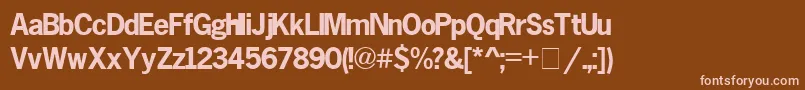 MacroBlackSsiBold Font – Pink Fonts on Brown Background