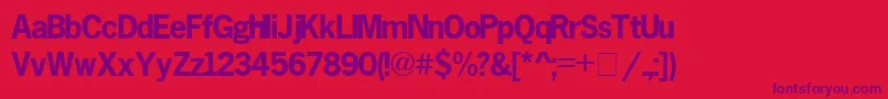 MacroBlackSsiBold Font – Purple Fonts on Red Background