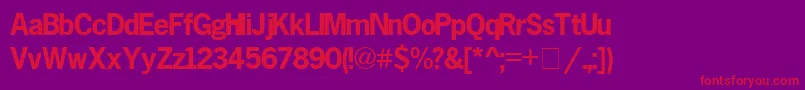 MacroBlackSsiBold Font – Red Fonts on Purple Background