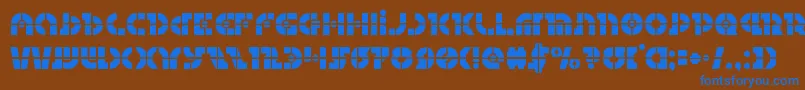 Questloklaser Font – Blue Fonts on Brown Background