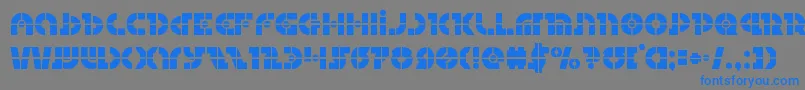 Questloklaser Font – Blue Fonts on Gray Background