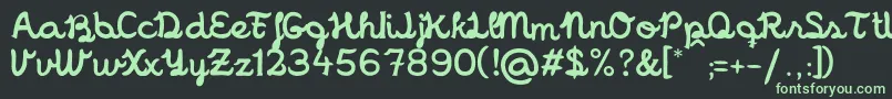 Mrschocolat Font – Green Fonts on Black Background