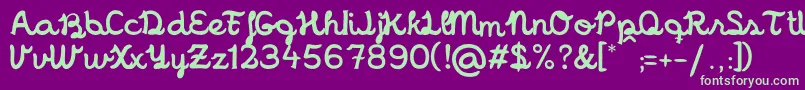 Mrschocolat Font – Green Fonts on Purple Background