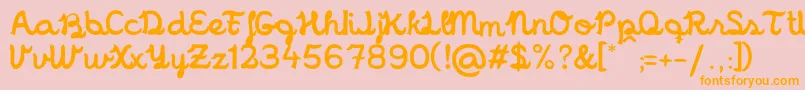 Mrschocolat Font – Orange Fonts on Pink Background