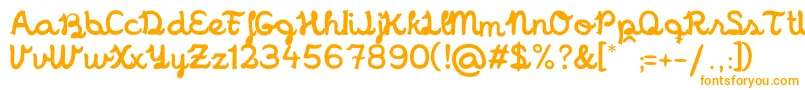 Mrschocolat Font – Orange Fonts on White Background