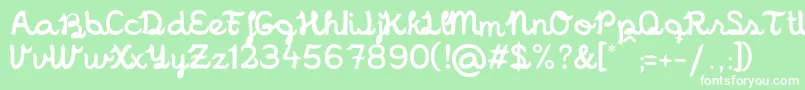 Mrschocolat Font – White Fonts on Green Background