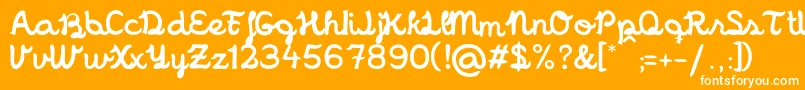 フォントMrschocolat – オレンジの背景に白い文字