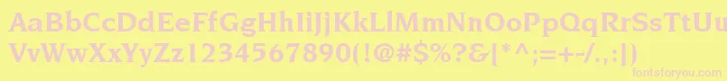 ItcNovareseLtBold Font – Pink Fonts on Yellow Background