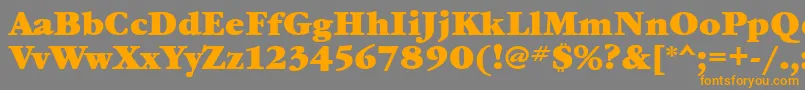 GaramondbookbttBold Font – Orange Fonts on Gray Background