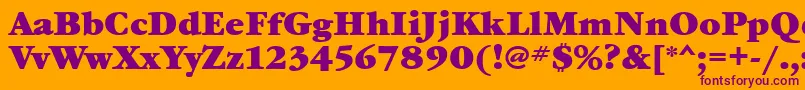 GaramondbookbttBold Font – Purple Fonts on Orange Background