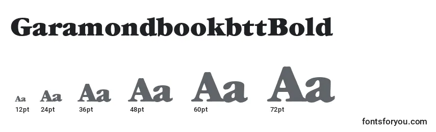 GaramondbookbttBold Font Sizes