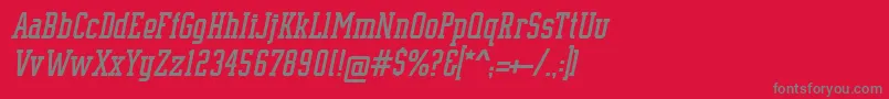 SupremeBw90Italic Font – Gray Fonts on Red Background