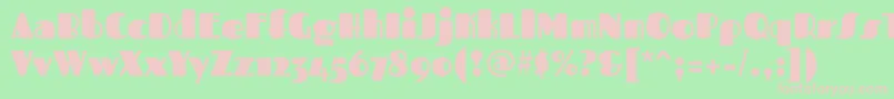 FascinateRegular Font – Pink Fonts on Green Background