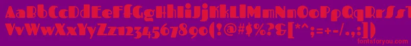 FascinateRegular Font – Red Fonts on Purple Background