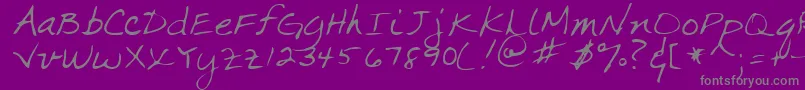 Czcionka MarkaRegular – szare czcionki na fioletowym tle