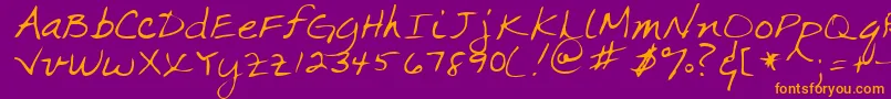 MarkaRegular Font – Orange Fonts on Purple Background