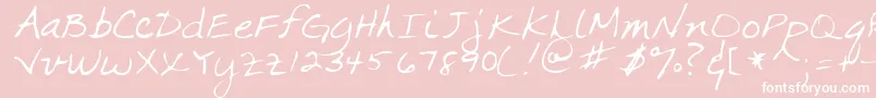 MarkaRegular Font – White Fonts on Pink Background