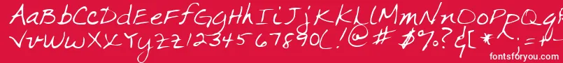 MarkaRegular Font – White Fonts on Red Background