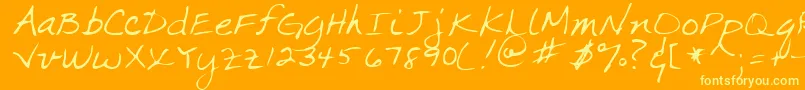 MarkaRegular Font – Yellow Fonts on Orange Background