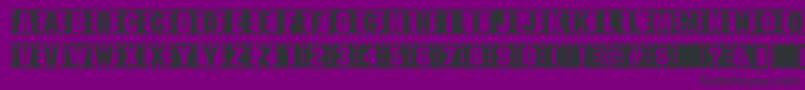 Checkers-Schriftart – Schwarze Schriften auf violettem Hintergrund