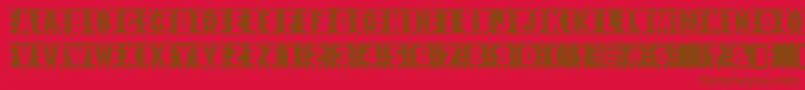 Checkers Font – Brown Fonts on Red Background