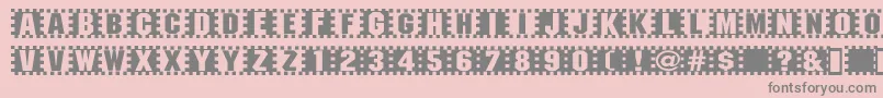 Checkers Font – Gray Fonts on Pink Background