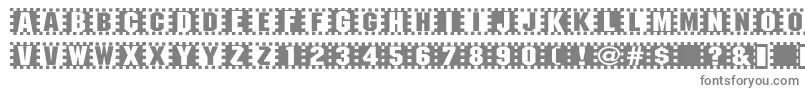 フォントCheckers – 白い背景に灰色の文字