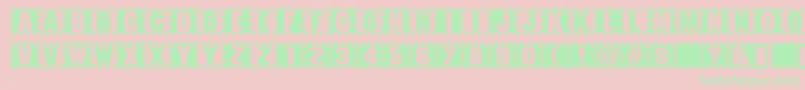Checkers Font – Green Fonts on Pink Background