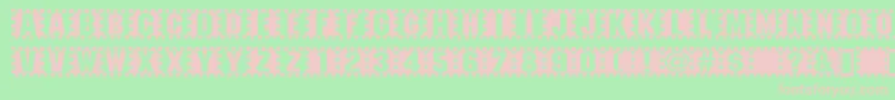 Checkers Font – Pink Fonts on Green Background