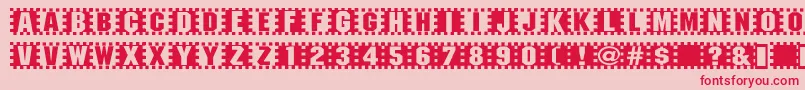 Checkers Font – Red Fonts on Pink Background