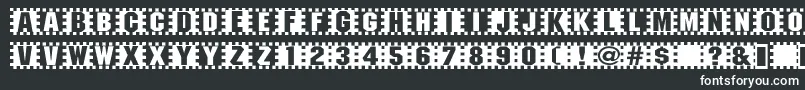 Checkers-fontti – valkoiset fontit mustalla taustalla