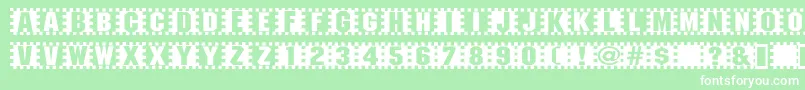 Checkers Font – White Fonts on Green Background