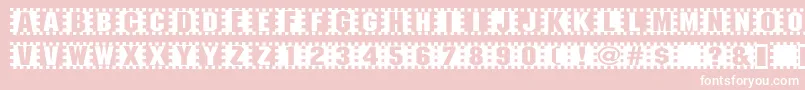 Checkers Font – White Fonts on Pink Background