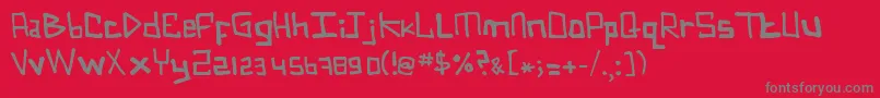 フォントIFar – 赤い背景に灰色の文字