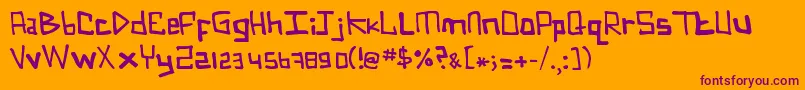 IFar Font – Purple Fonts on Orange Background