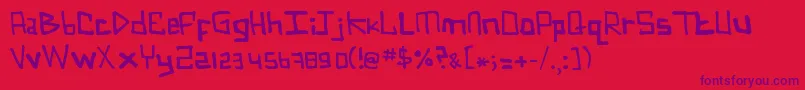 IFar Font – Purple Fonts on Red Background